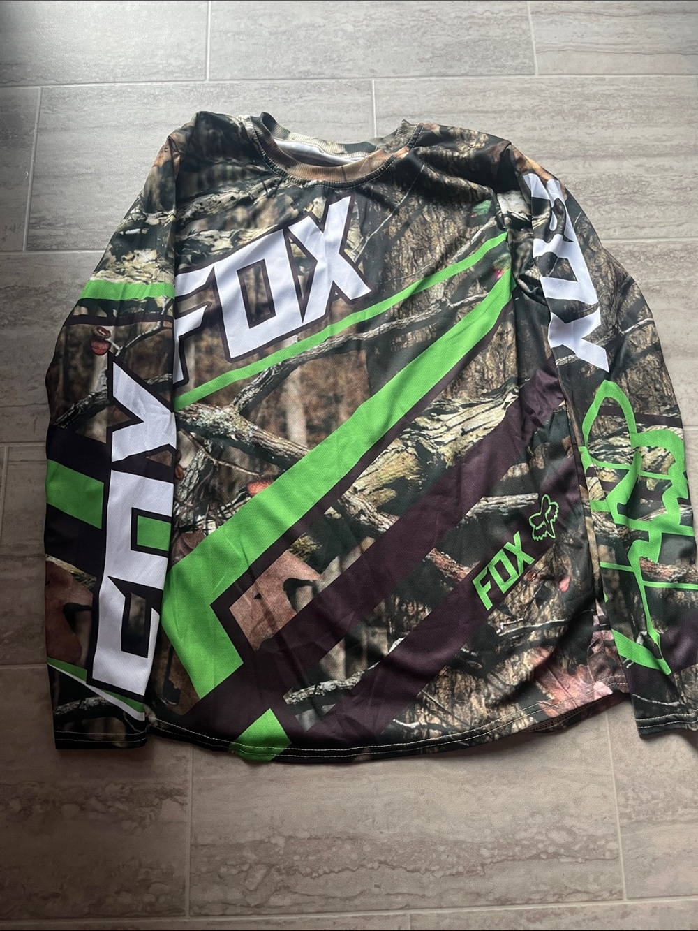 Fox Men’s Long-Sleeve Camo Performance Shirt - Green/Brown/Black